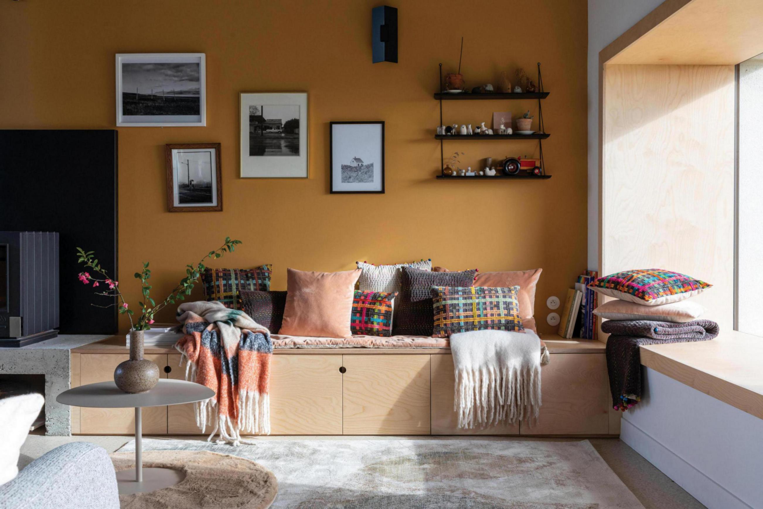 Effen plaid Gastounet Cacao 140 X 200