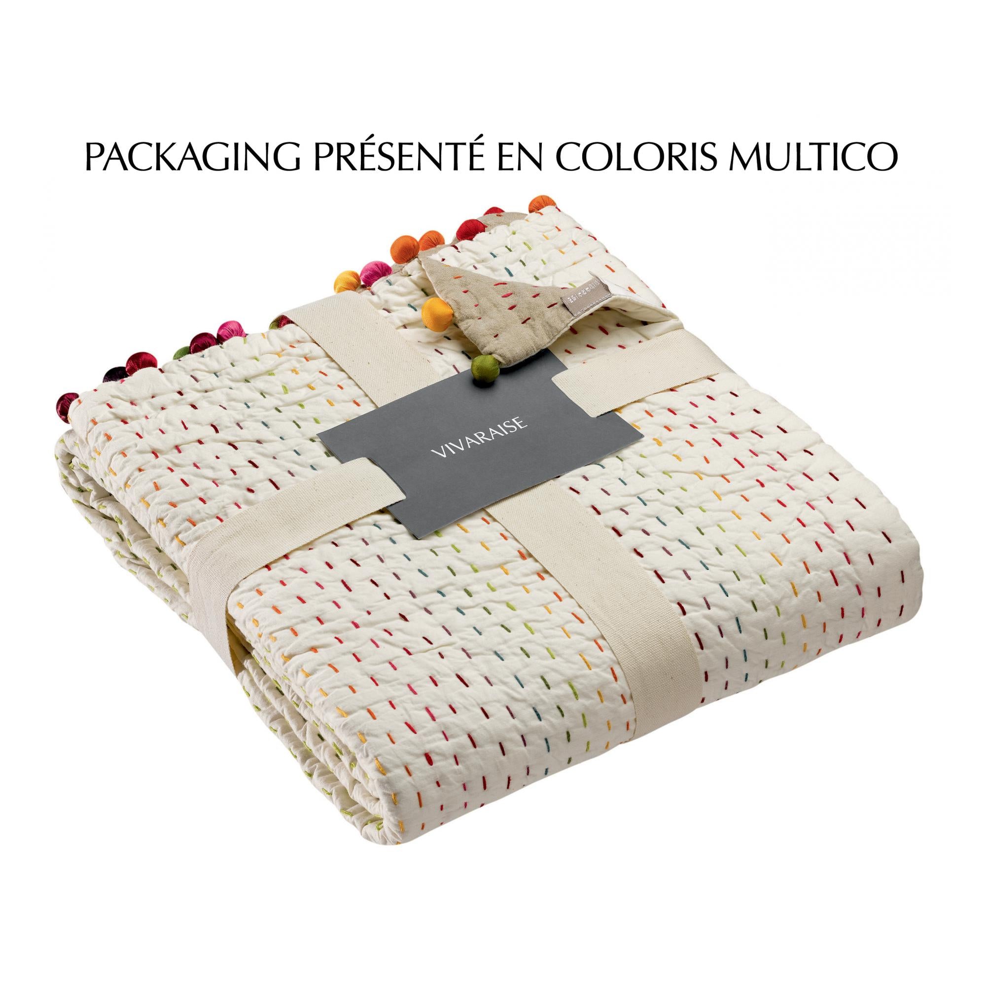 Effen plaid Gastounet Cacao 140 X 200