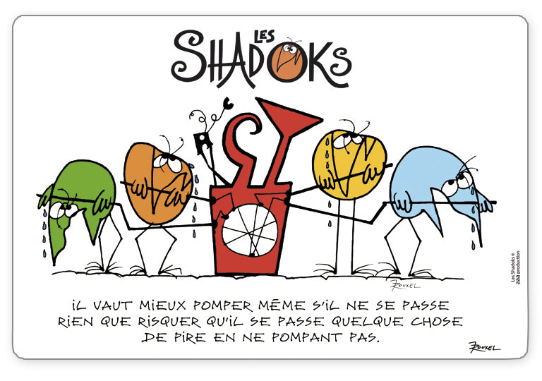 Placemat Shadoks Il vaut mieux pomper Assortis 30 X 45