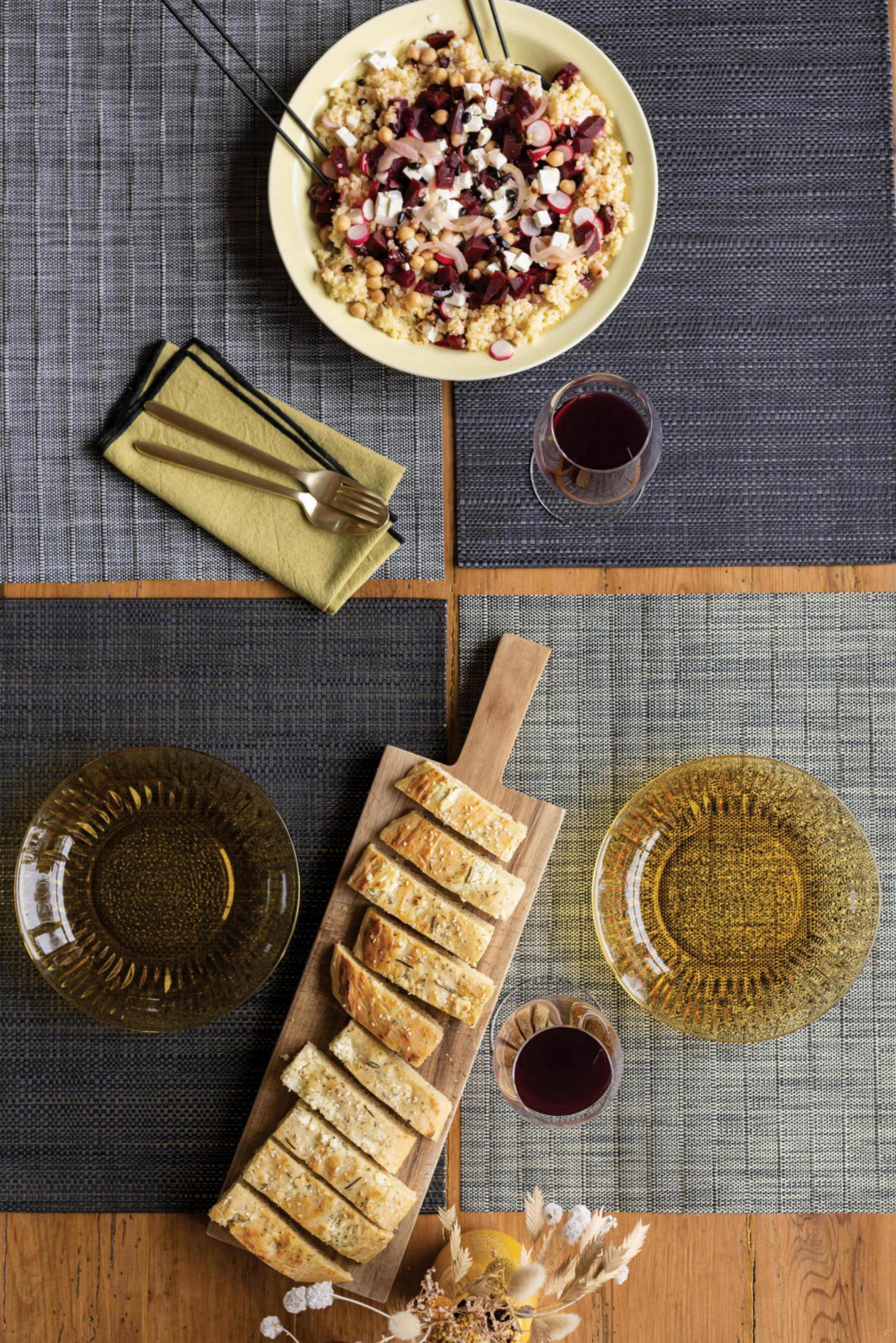 Manoka placemat set Ombre/Or 33 X 45