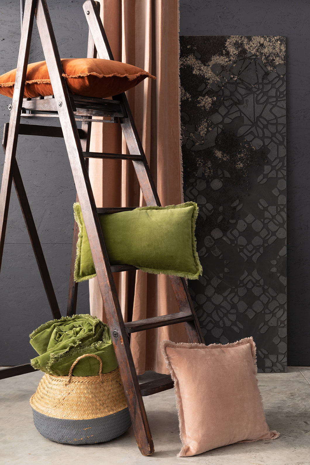 Effen plaid Fara Eucalyptus 135 X 200