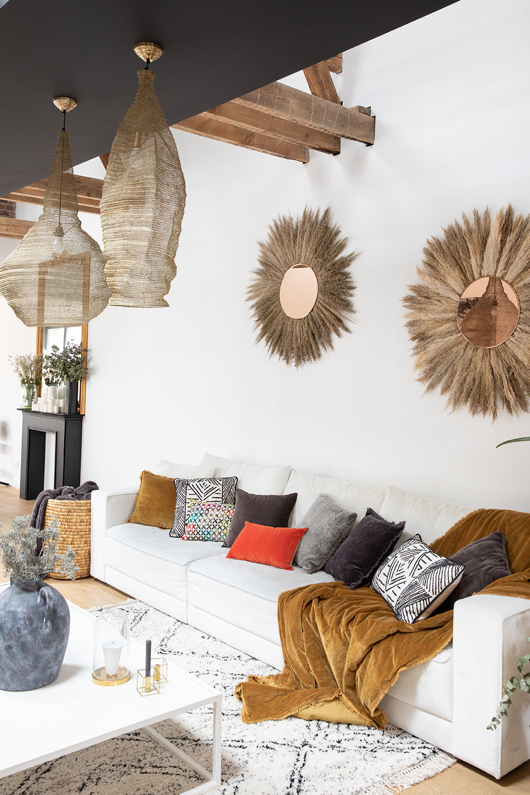 Effen plaid Fara Bronze 135 X 200