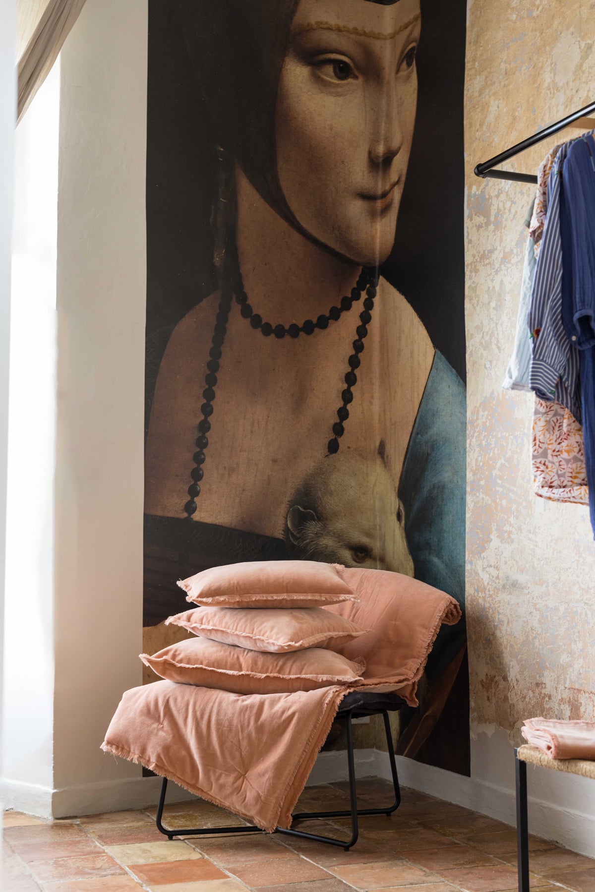 Effen plaid Fara Dragée 135 X 200