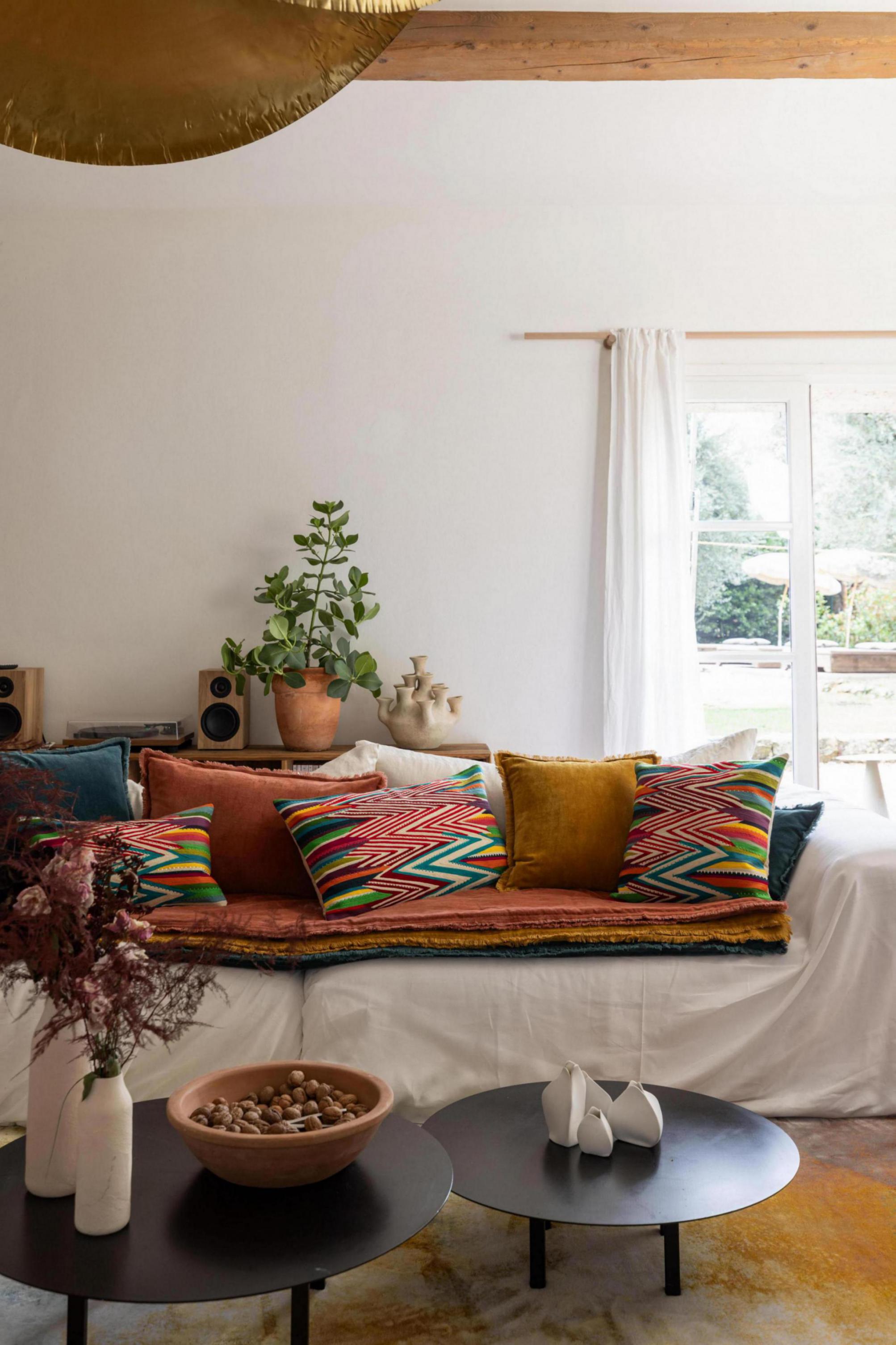 Effen plaid Fara Sienne 135 X 200