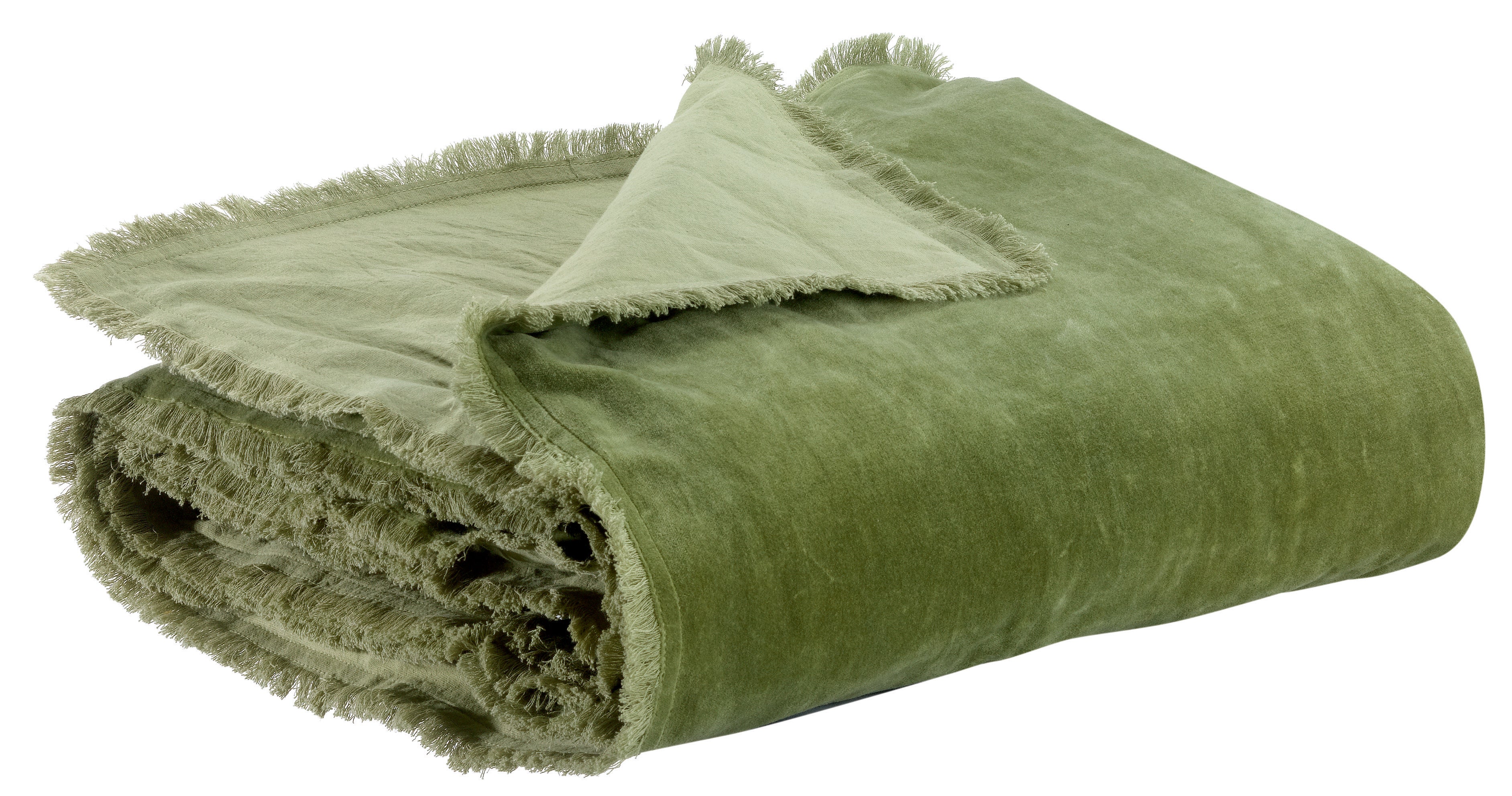 Effen dekbed Fara Olive 85 X 200