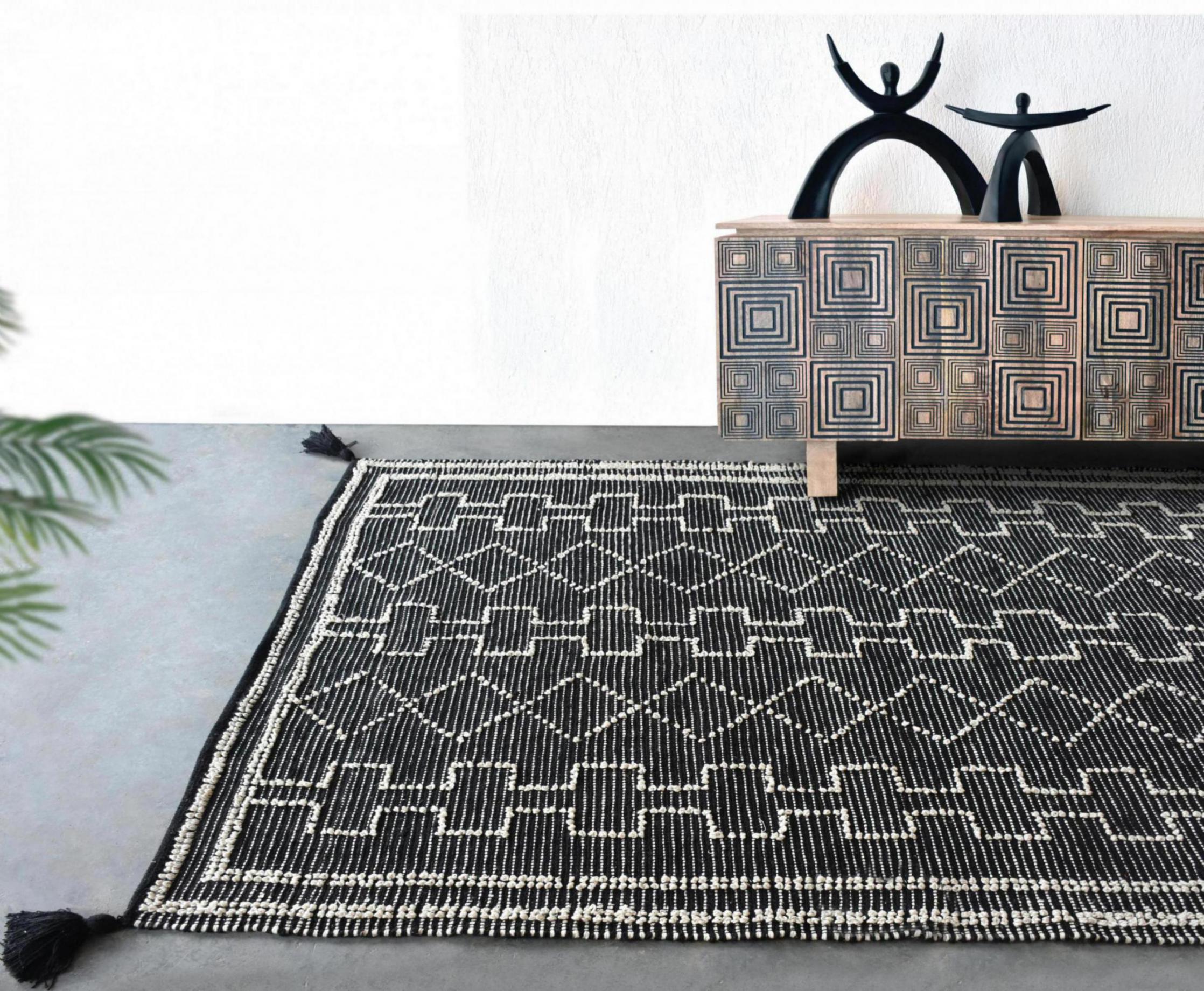 Gimie tapijt Charbon/Ivoire 120 X 180