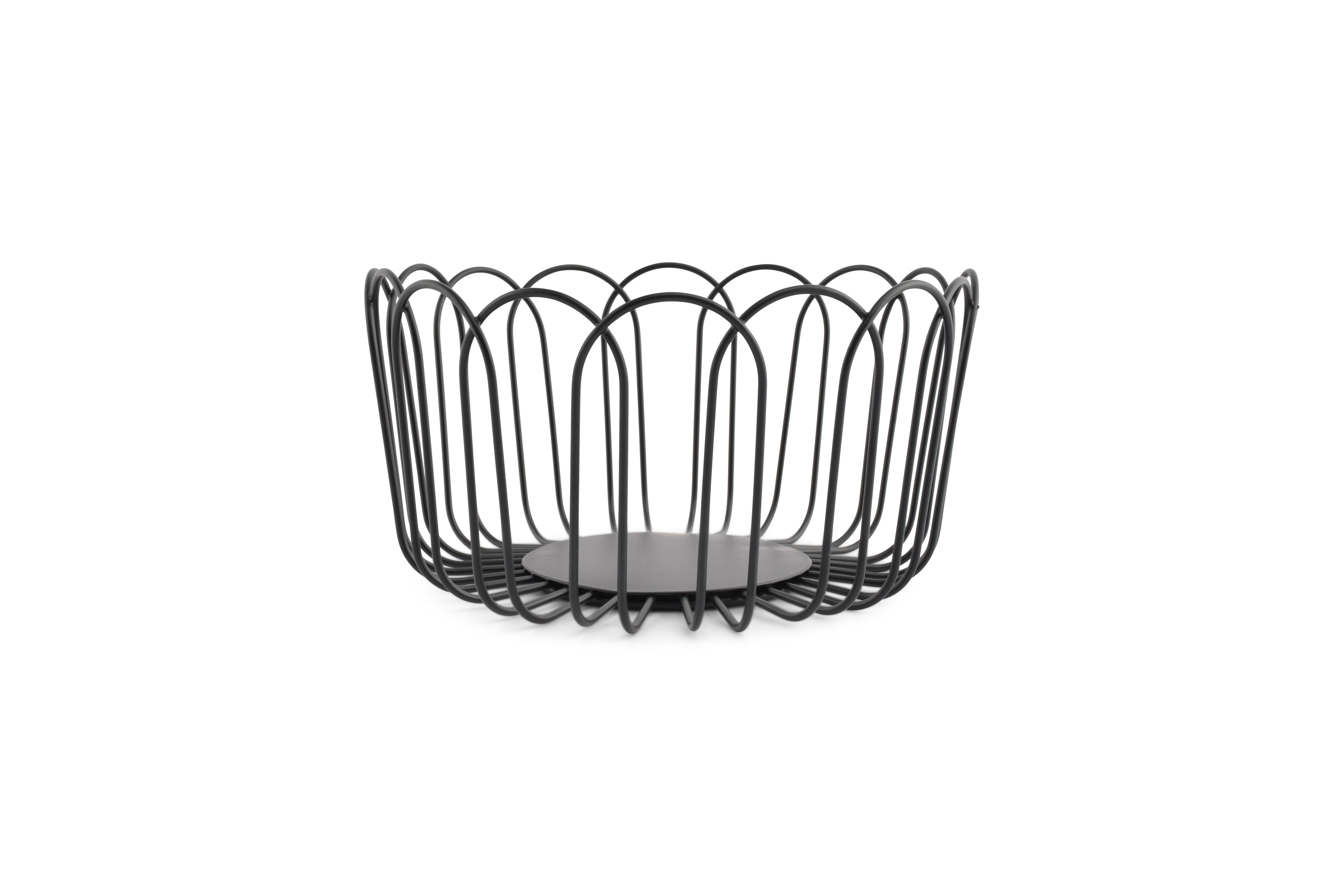 Draadmand 19xH10cm zwart Flores