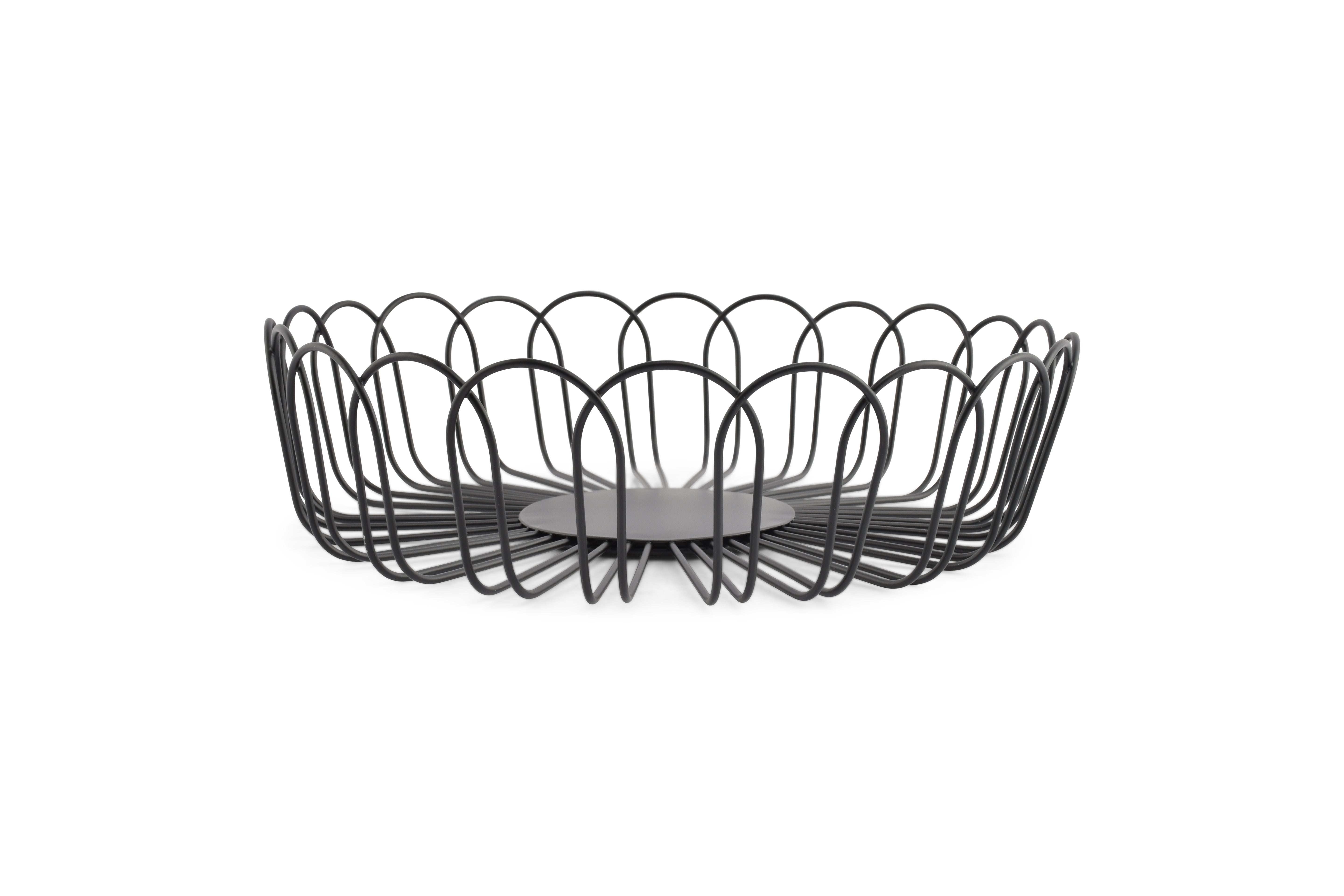 Draadmand 26,5xH7,5cm zwart Flores