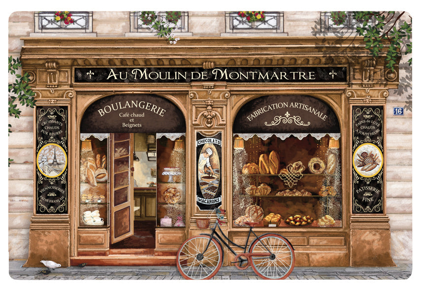 Set van placemats Boulangerie traditionnelle Assortis 30 X 45
