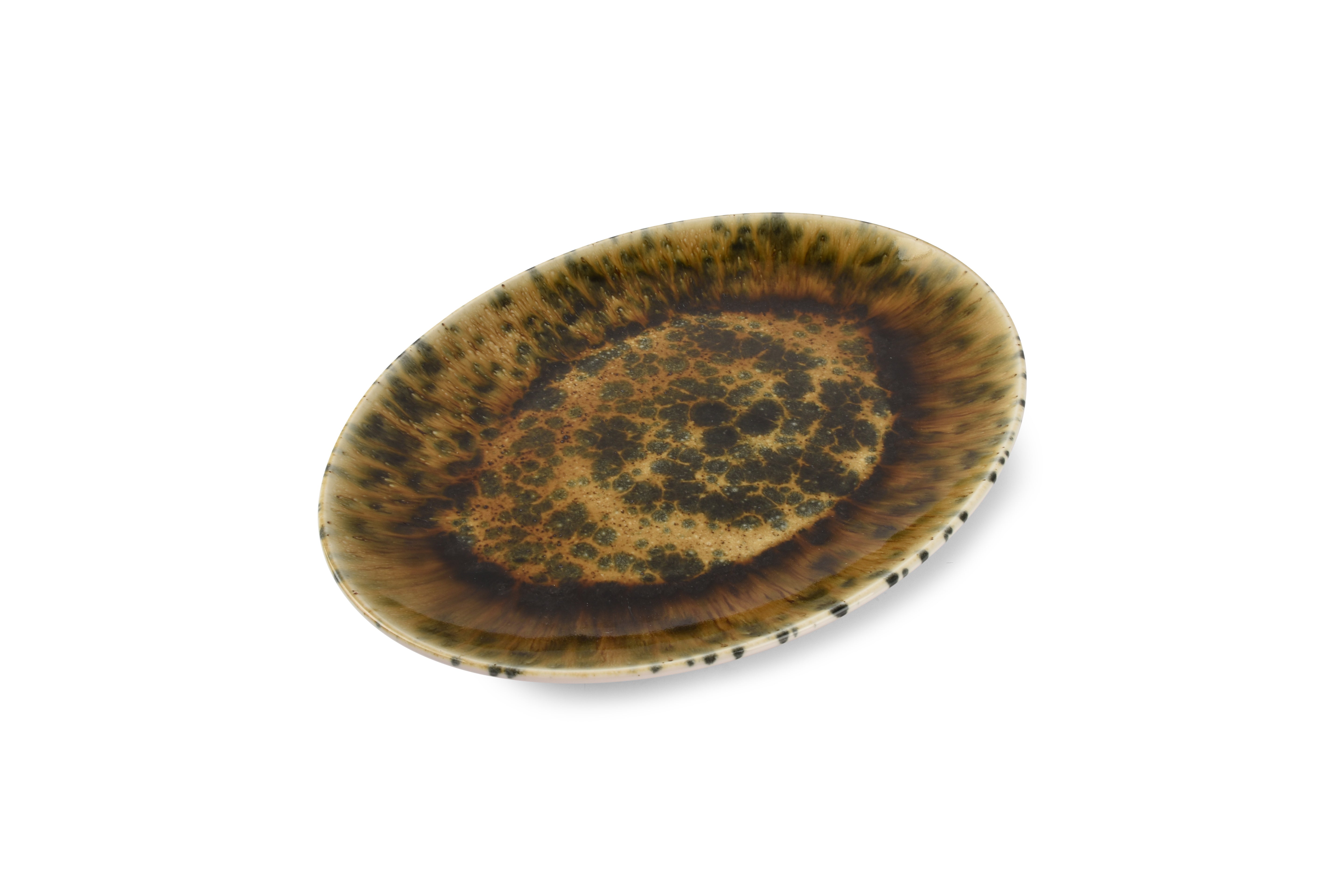 Serveerschaal 36x26cm groenbruin Resto