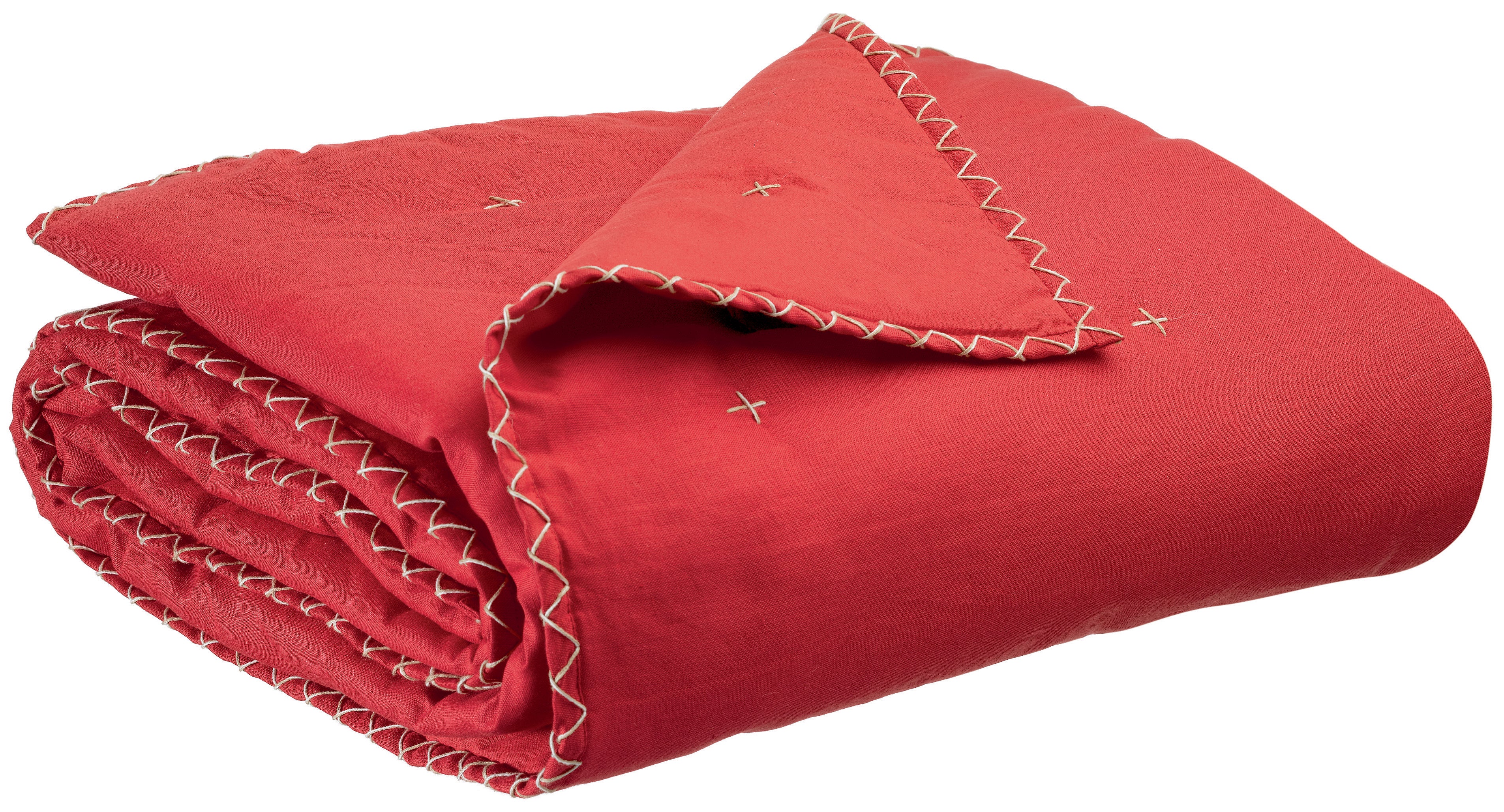 Effen plaid Nala Groseille 140 X 200