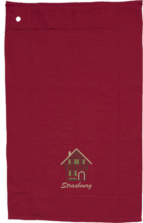 Doos met 2 handdoeken Broderie Alsace Assortis 30 X 50