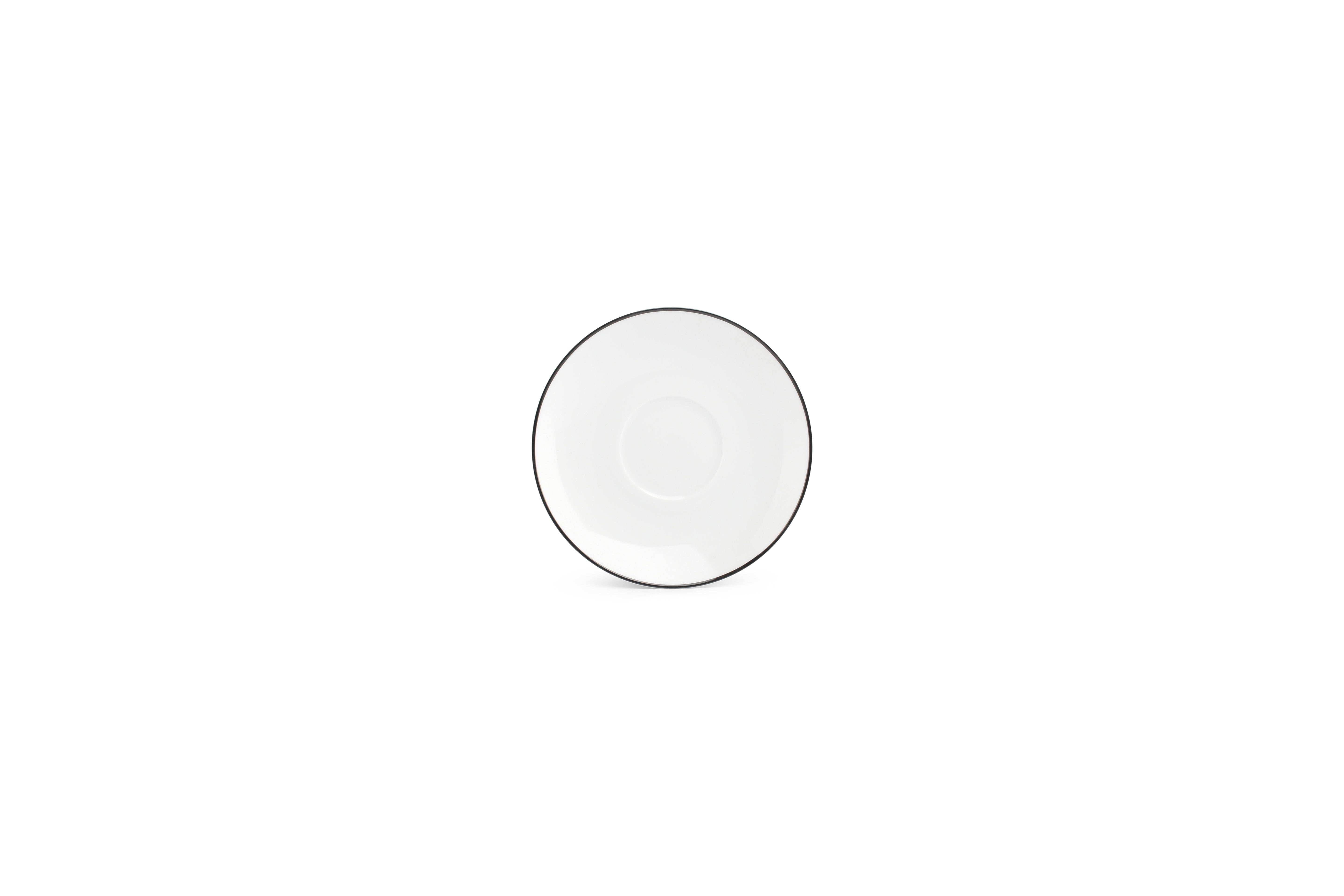 Schotel 14,5cm black rim Basic White