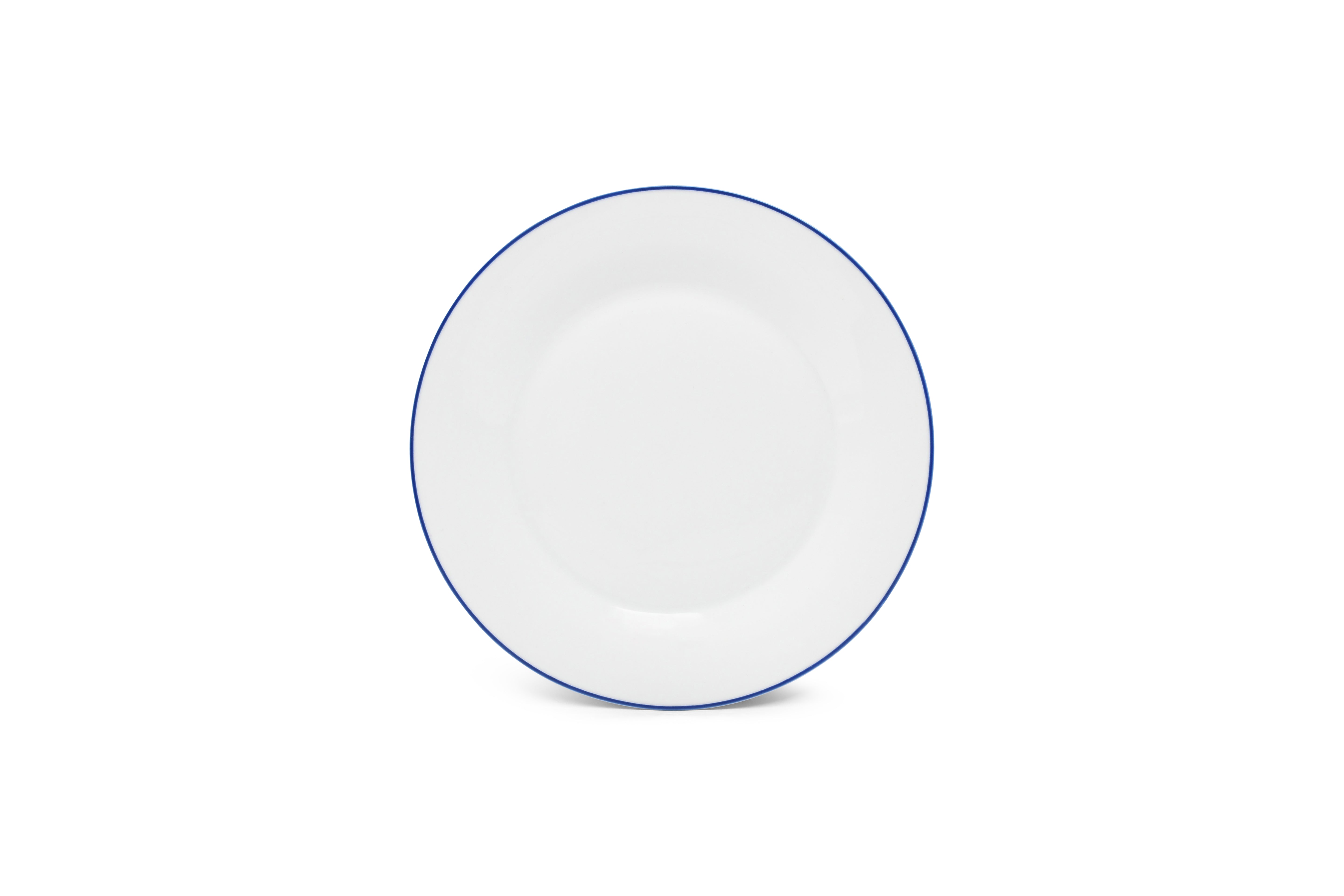 Plat bord 27cm blue rim Basic White