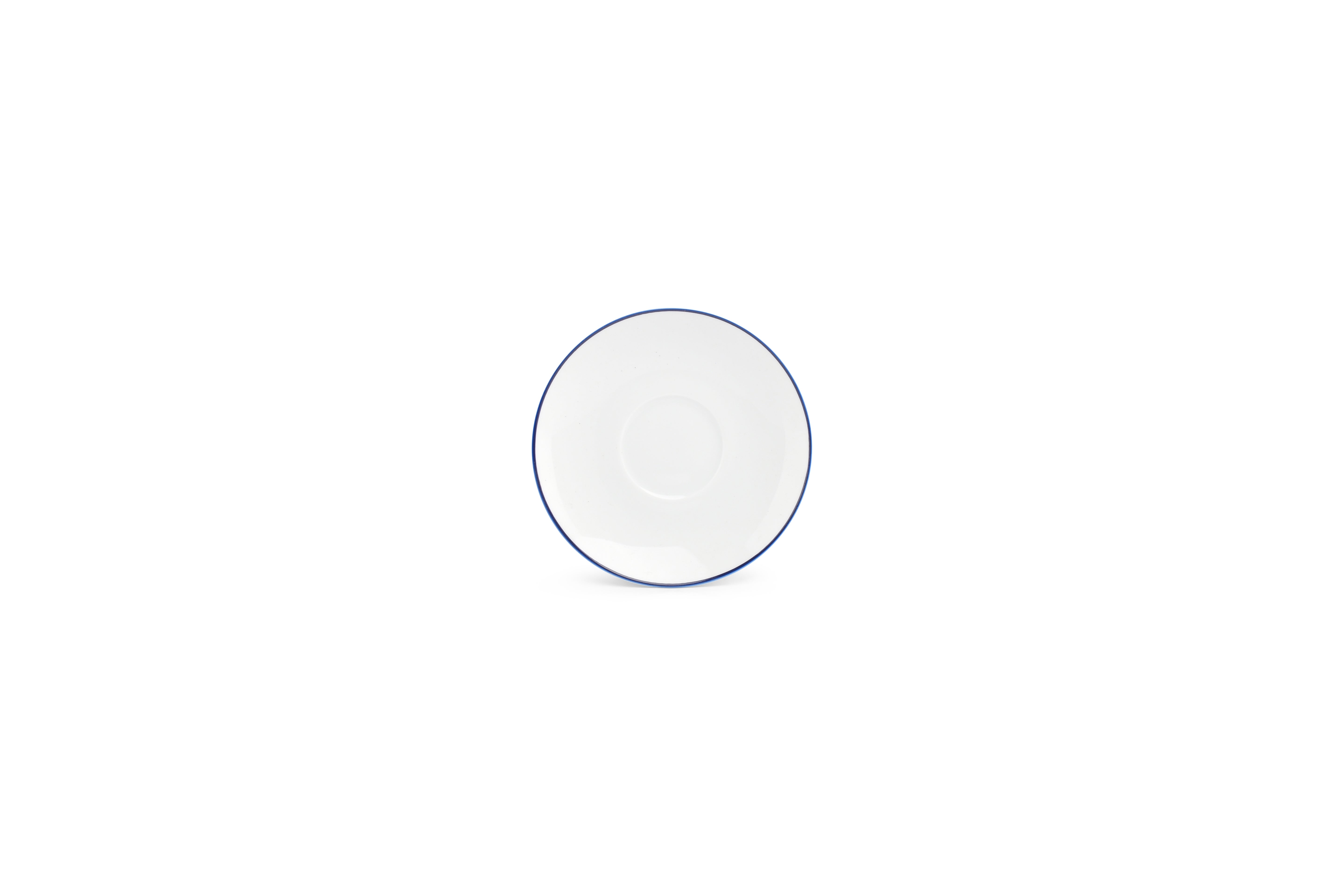 Schotel 14,5cm blue rim Basic White