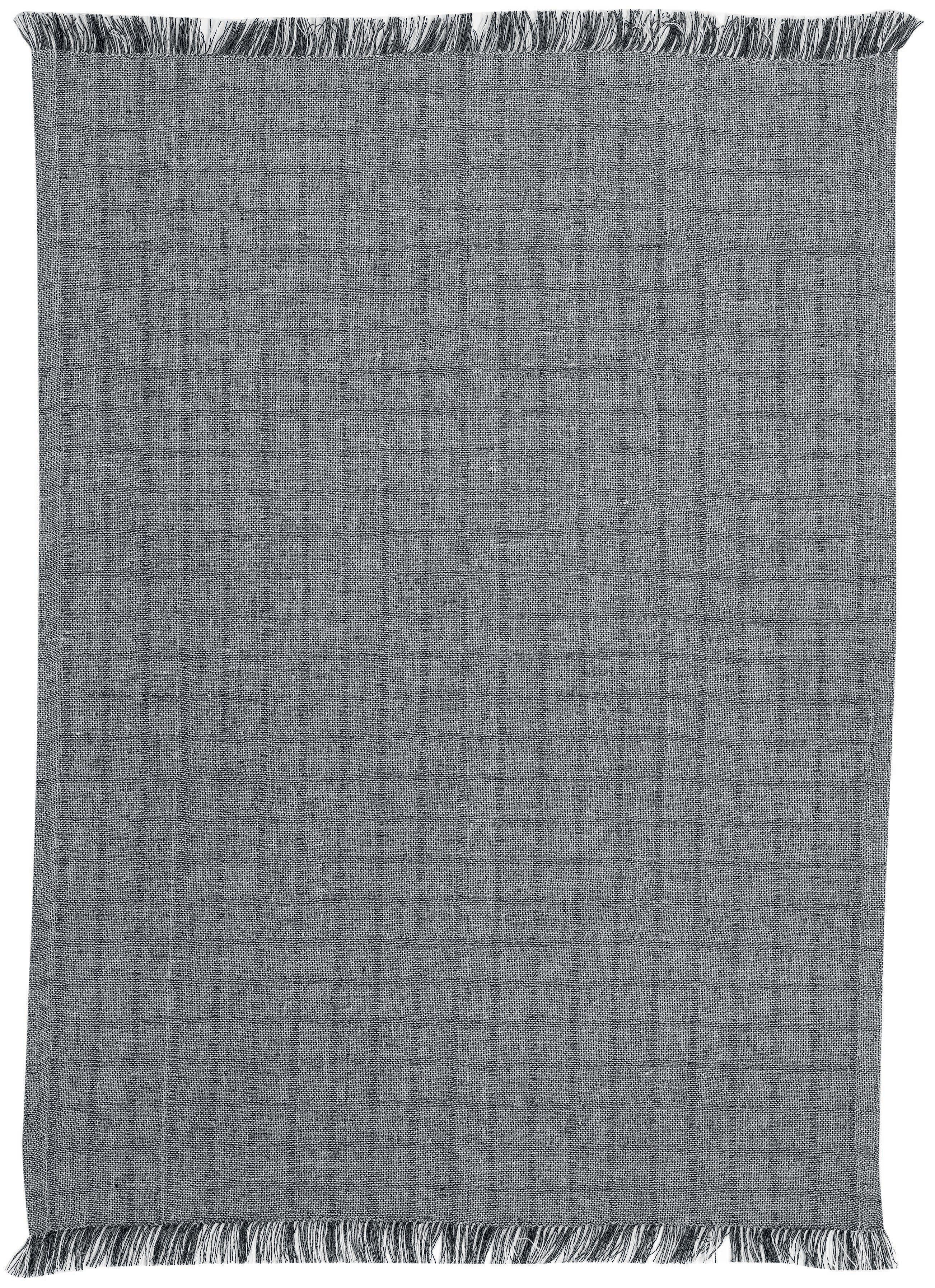 Gerecycleerde theedoek Aden Blanc/Noir 50 X 70