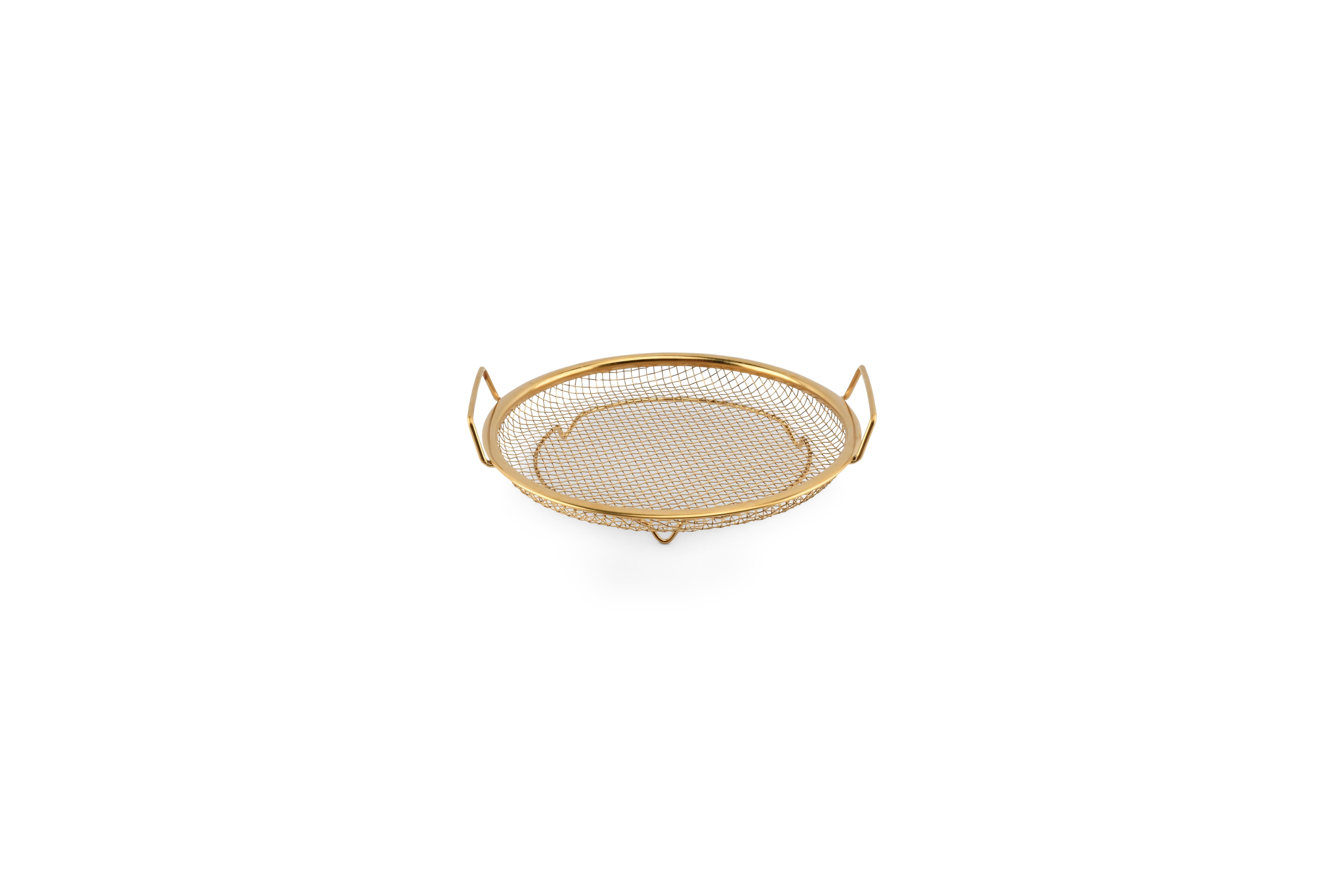 Draadmand 20xH3cm goud Serve