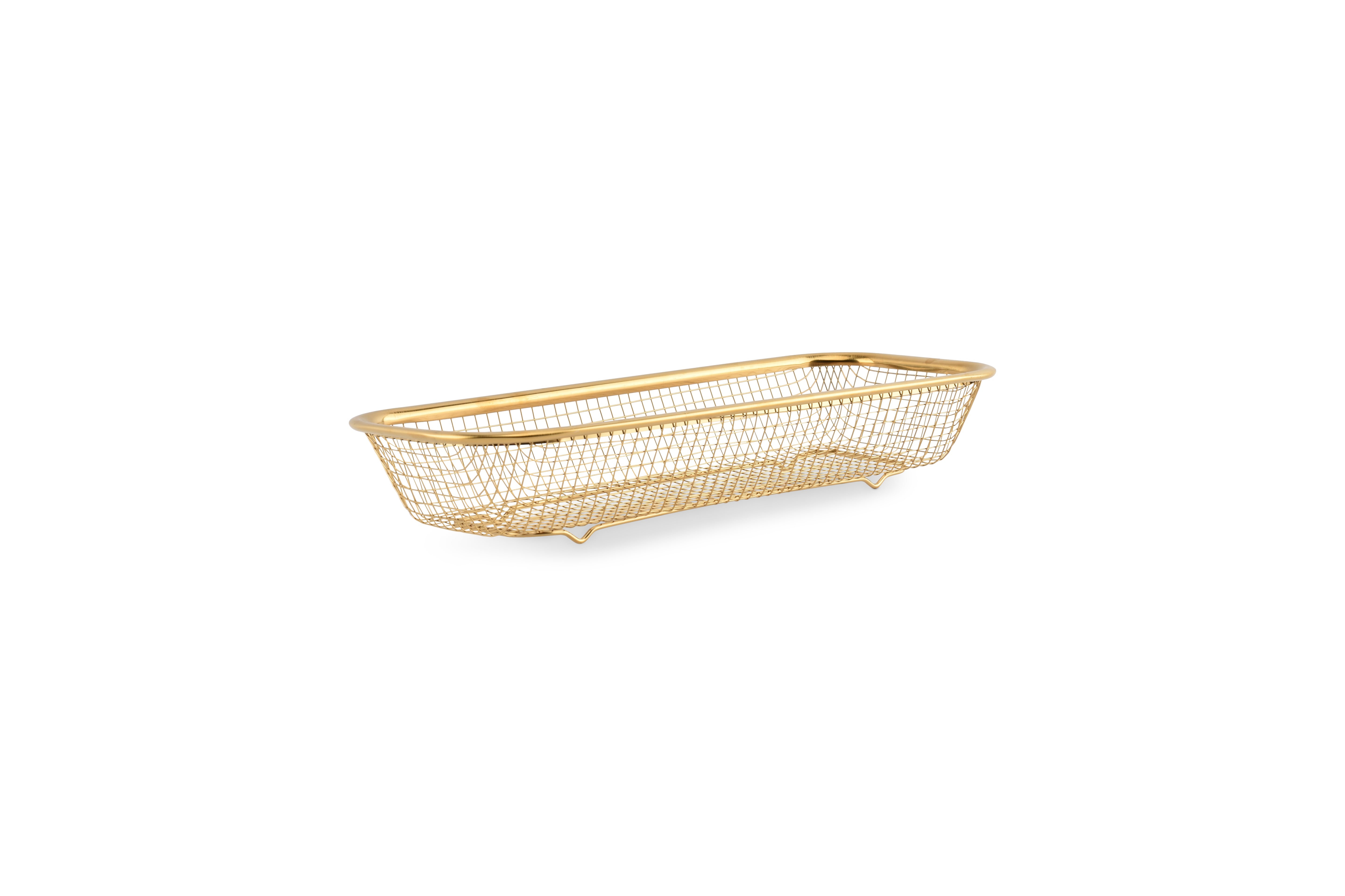 Draadmand 31x13xH5,5cm goud Serve