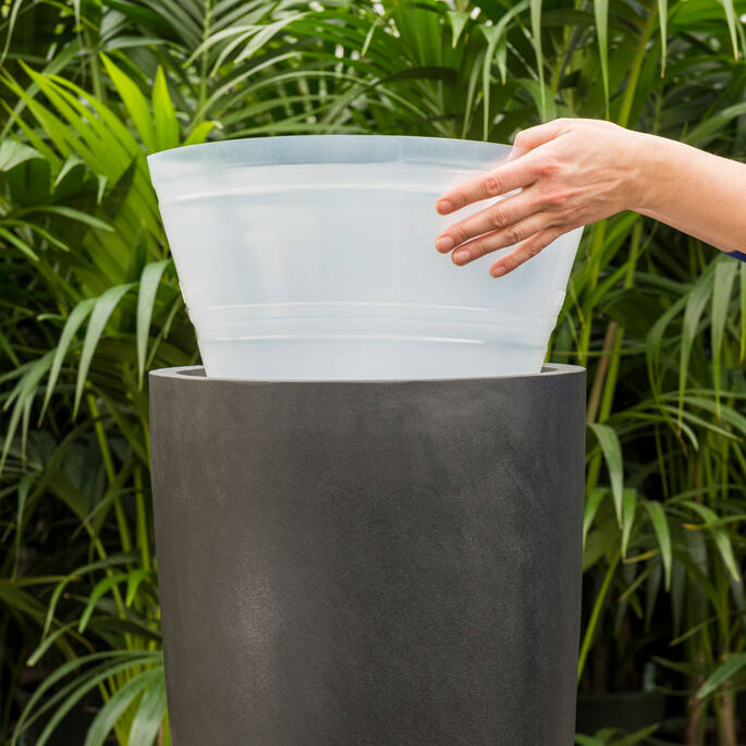 Plastic Pot Inserts, Transp. Ø65x48cm