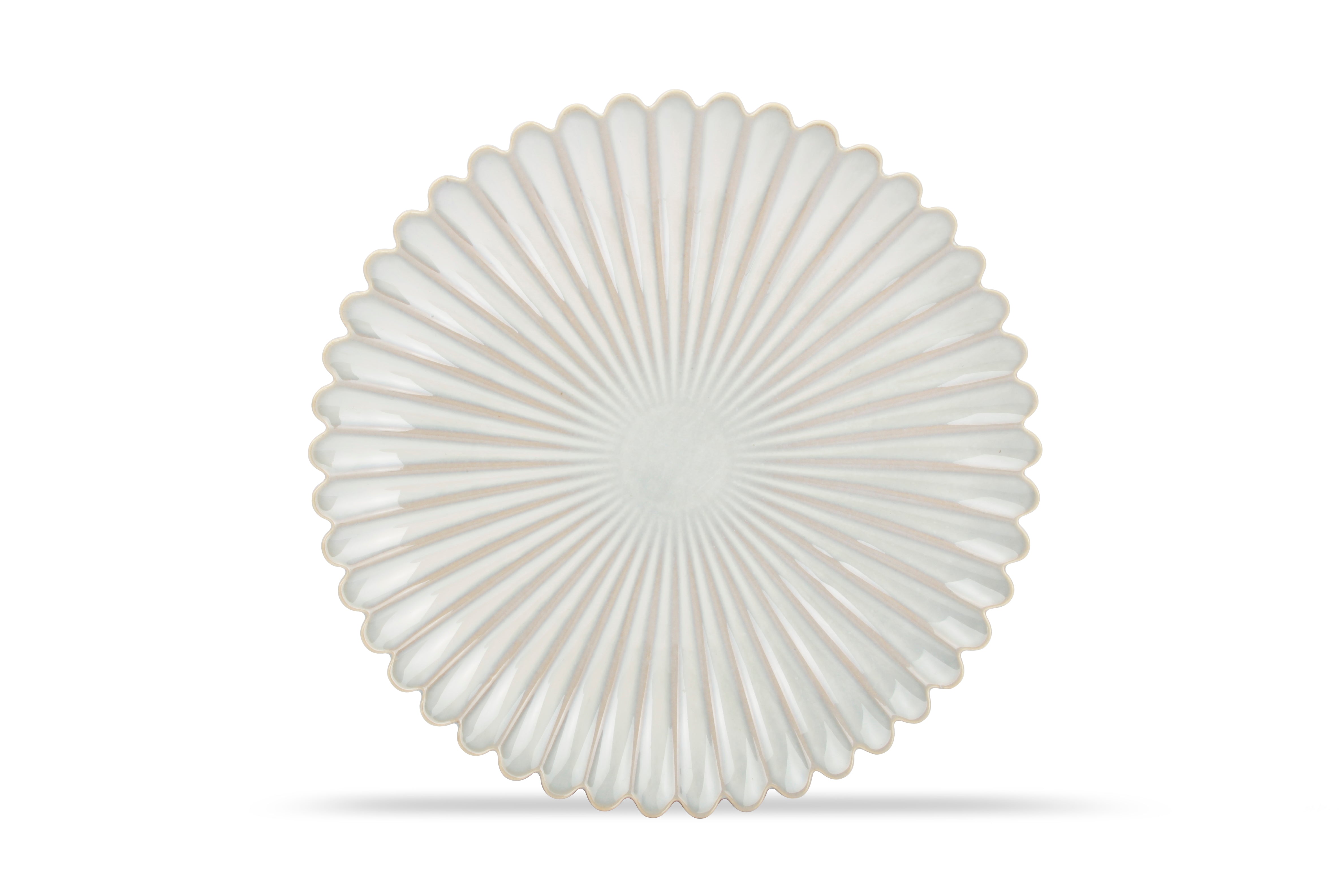 Plat bord 25cm nuance white Lotus