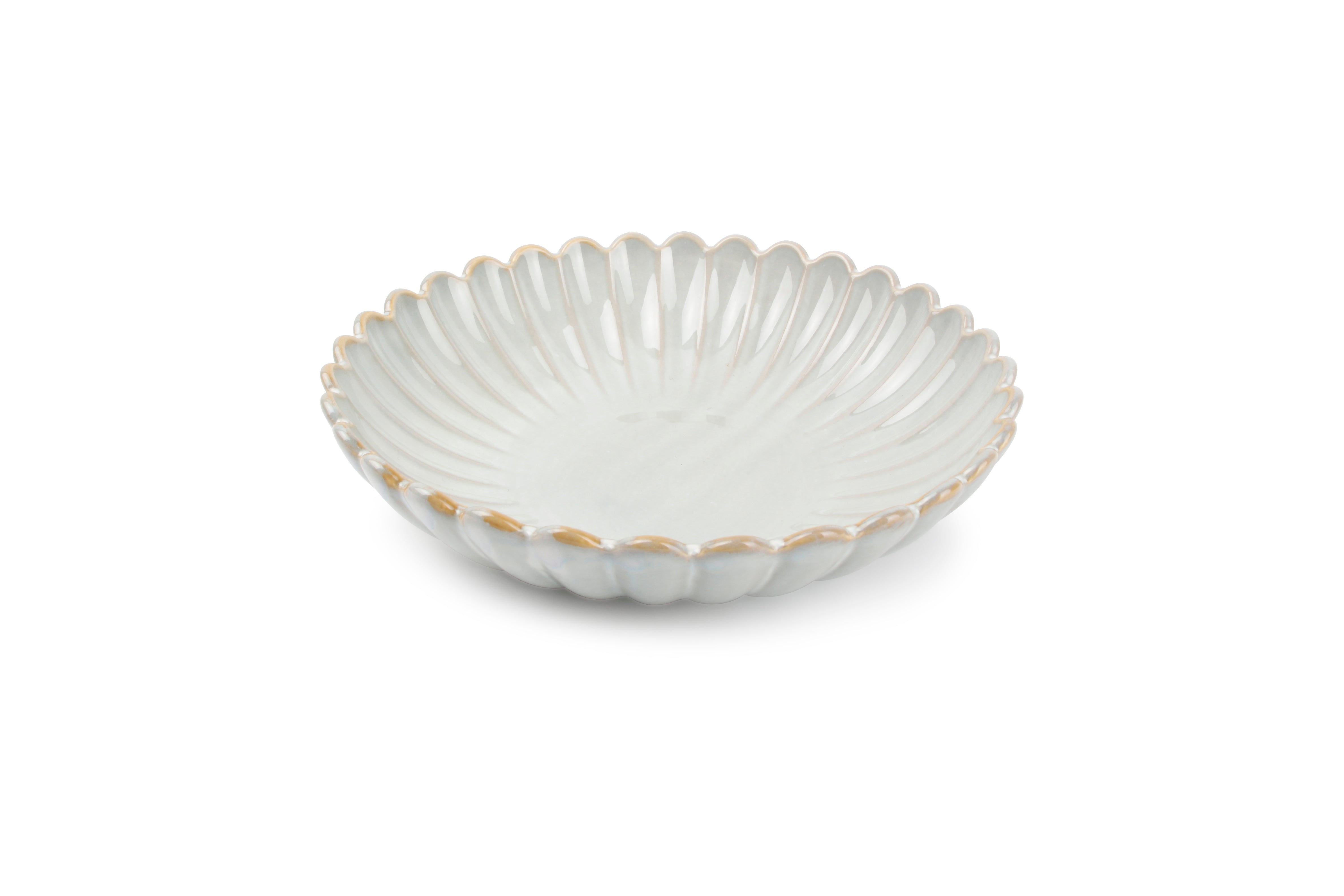 Diep bord 22xH5cm nuance white Lotus