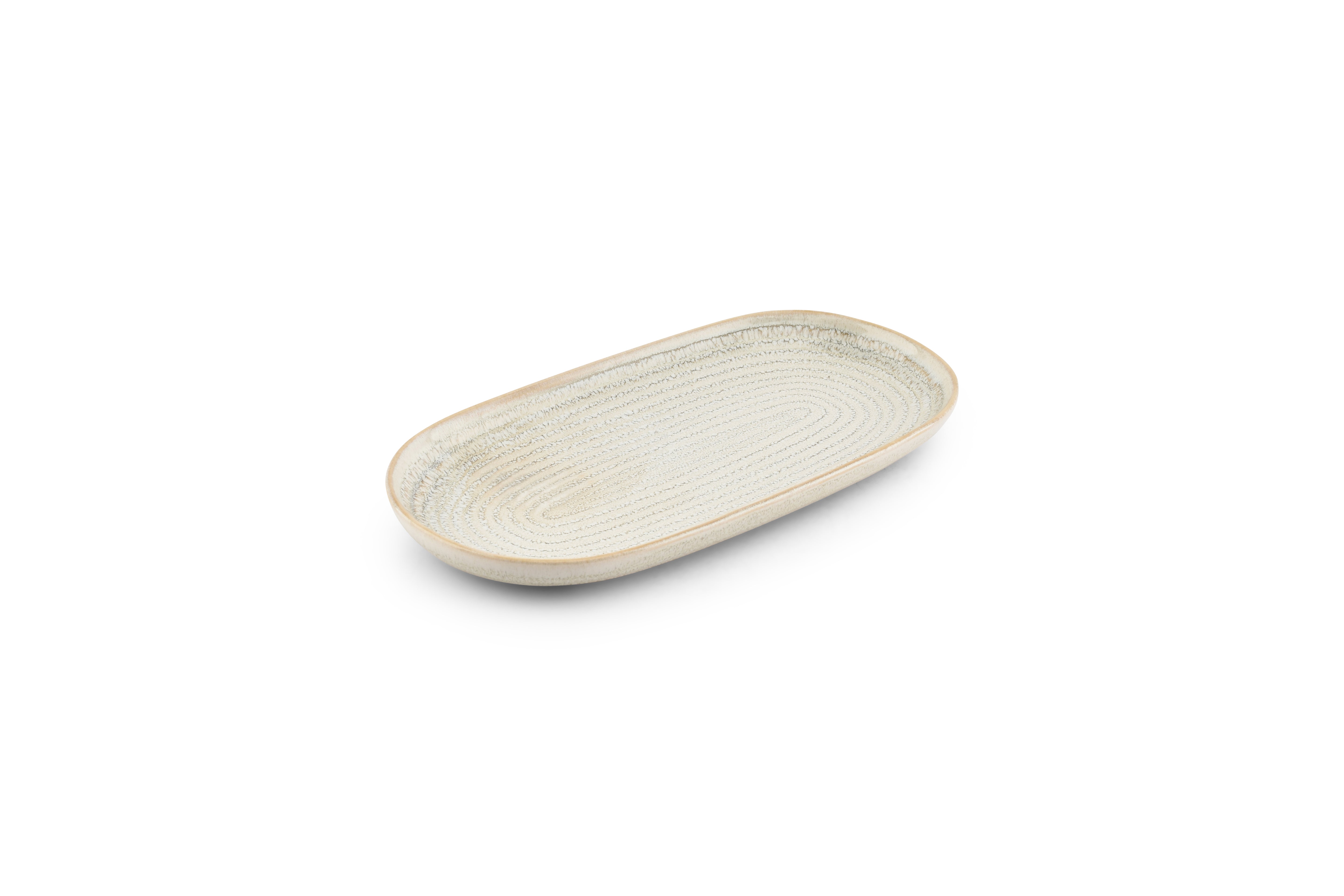 Serveerschaal 23x12cm beige Cameo