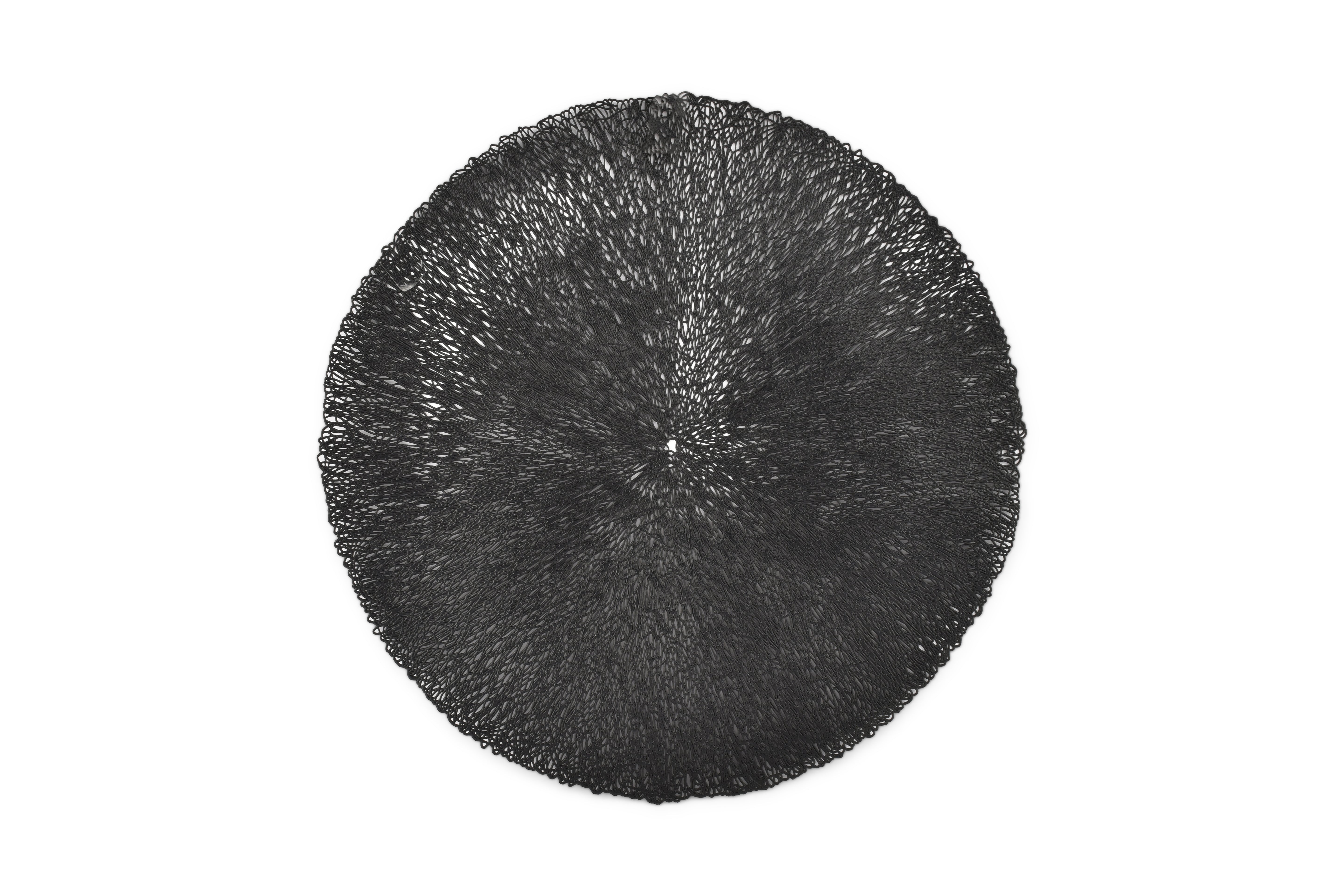 Placemat 38cm zwart Vene