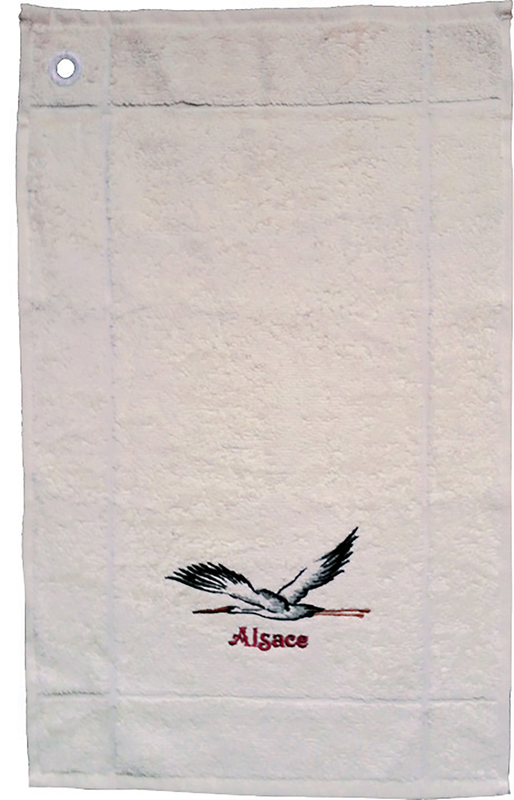 Mignonette 2 geborduurde handdoeken Broderie Alsace Écru 50 X 30