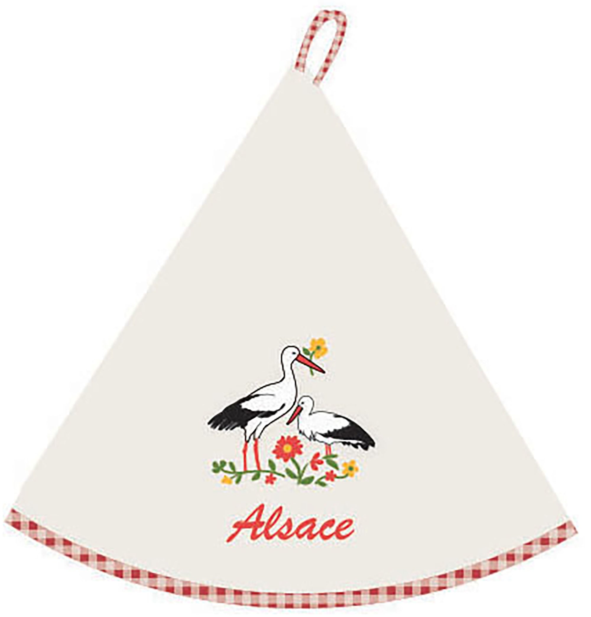 Ronde handdoek Blom Alsace Ivoire Diameter 60