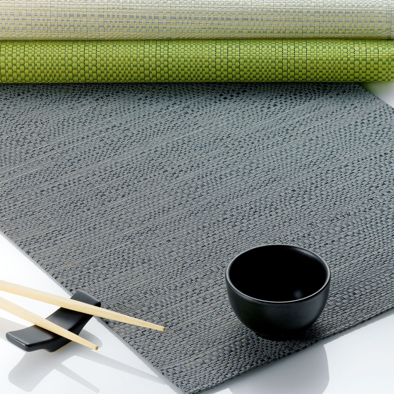 Geweven PVC placemat Canna Ivoire 33 X 45
