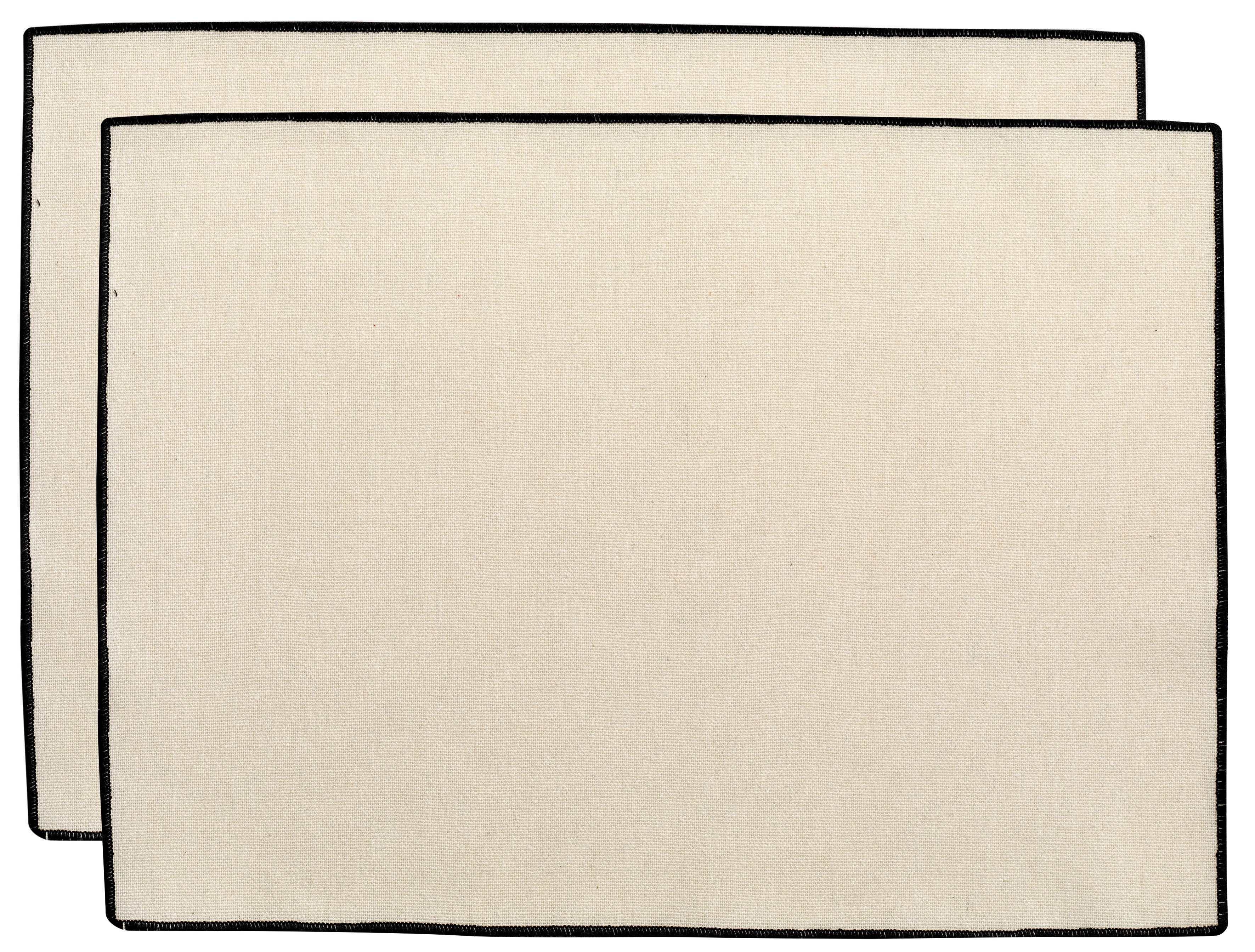 Set van 2 gerecycleerde placemats Laora Ivoire 33 X 45
