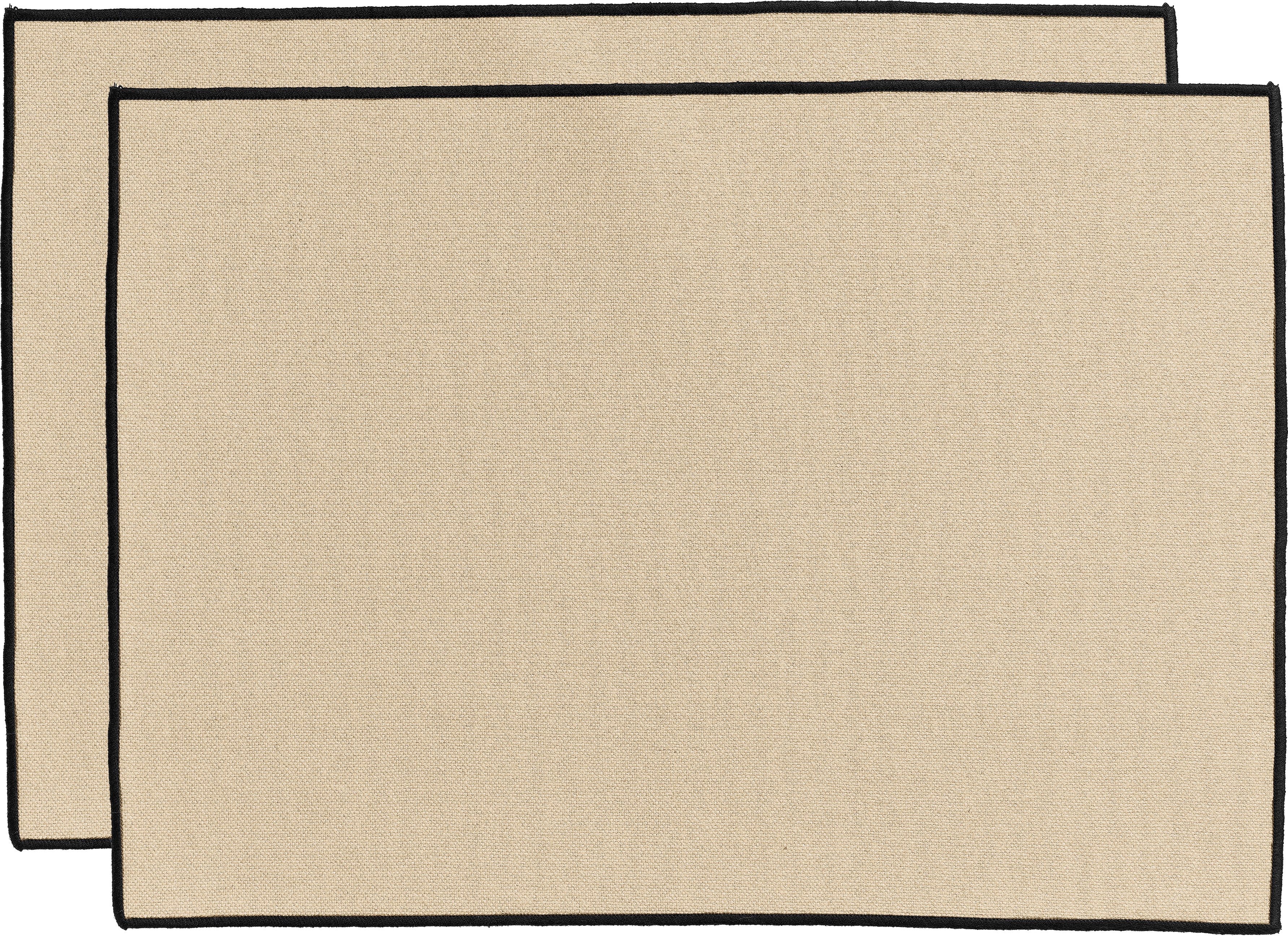 Set van 2 gerecycleerde placemats Laora Naturel 33 X 45