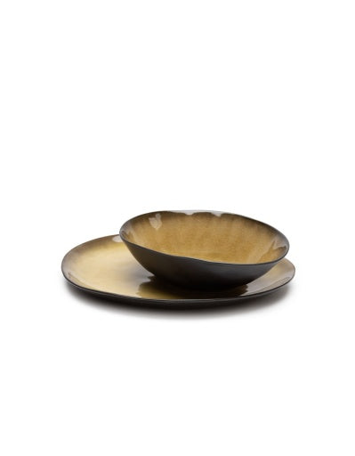 Serax - Pascale Naessens - KOM OVAAL GROEN PURE - Set van 2