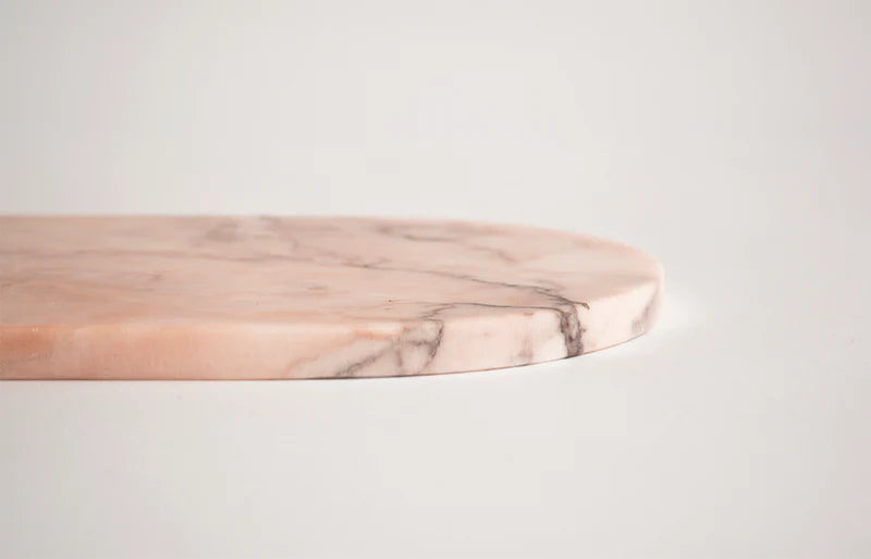 Roze Marmer Gebogen Schotel (18x35x2cm)