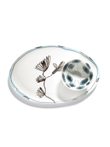 Serax - Marni - OVALEN BORD °2 S CAMELIA AUBERGINE MF