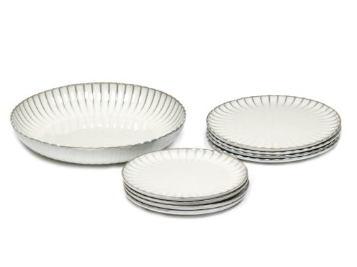DINNER SET 9 PCS WHITE INKU