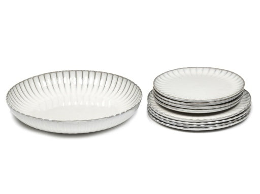 DINNER SET 9 PCS WHITE INKU