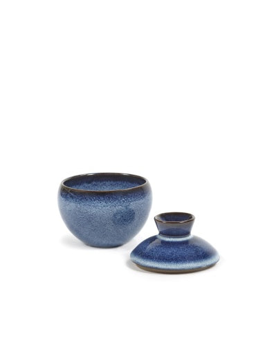 Serax - Pascale Naessens - POTJE MET DEKSEL °2 S DONKERBLAUW PURE