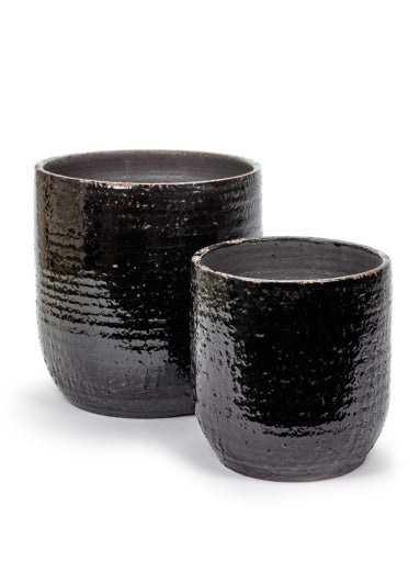 Serax - Serax - SIERPOT S ZWART BRUIN GLAZED SHADES