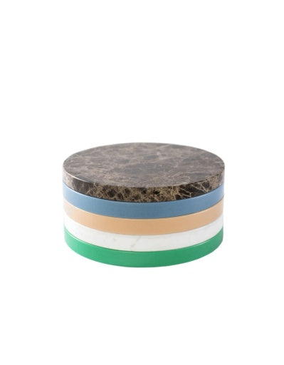 FIVE CIRCLES BR WH BL PI GR