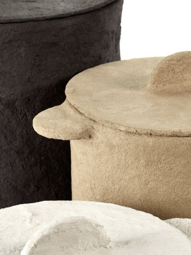 POT + LID BEIGE EARTH