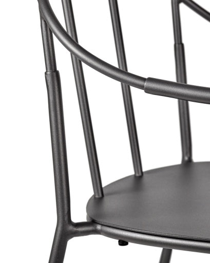 Serax - Piet Boon - ARMLEUNSTOEL ZWART + KUSSEN WIT PATIO