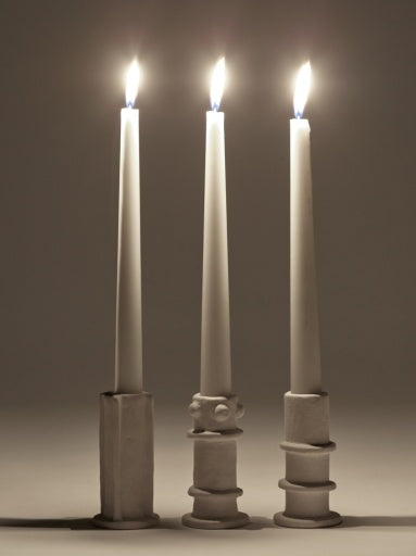 CANDLE HOLDER 03 ASS/6 BEIGE MOLLY