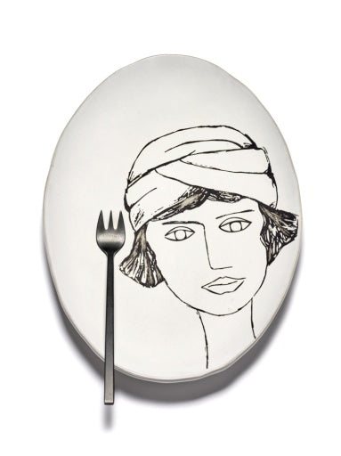 Serax - Marie Michielssen - OVALEN BORD OFF WHITE - BLACK LA MÈRE