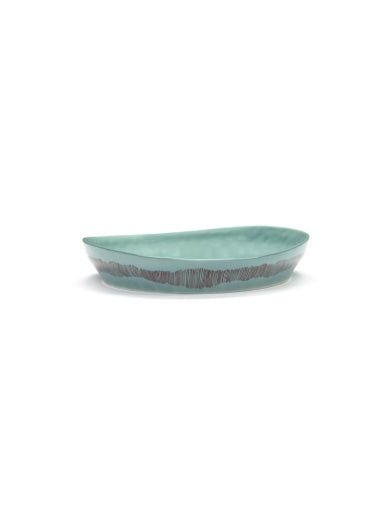 Serax - Ottolenghi - SERVEERKOM S WIT STRIPES BLAUW FEAST