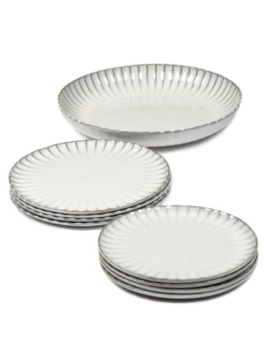 DINNER SET 9 PCS WHITE INKU