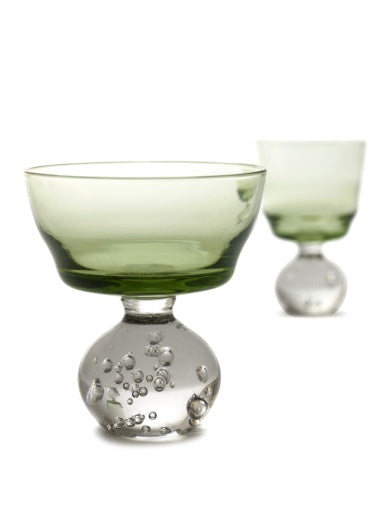 Serax - Bela Silva - GLAS OP VOET M GROEN ETERNAL SNOW