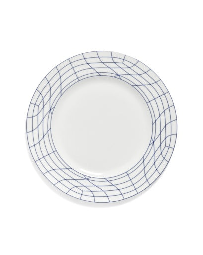 Serax - Ann Van Hoey - BORD 02 L WIT-BLAUW NIDO