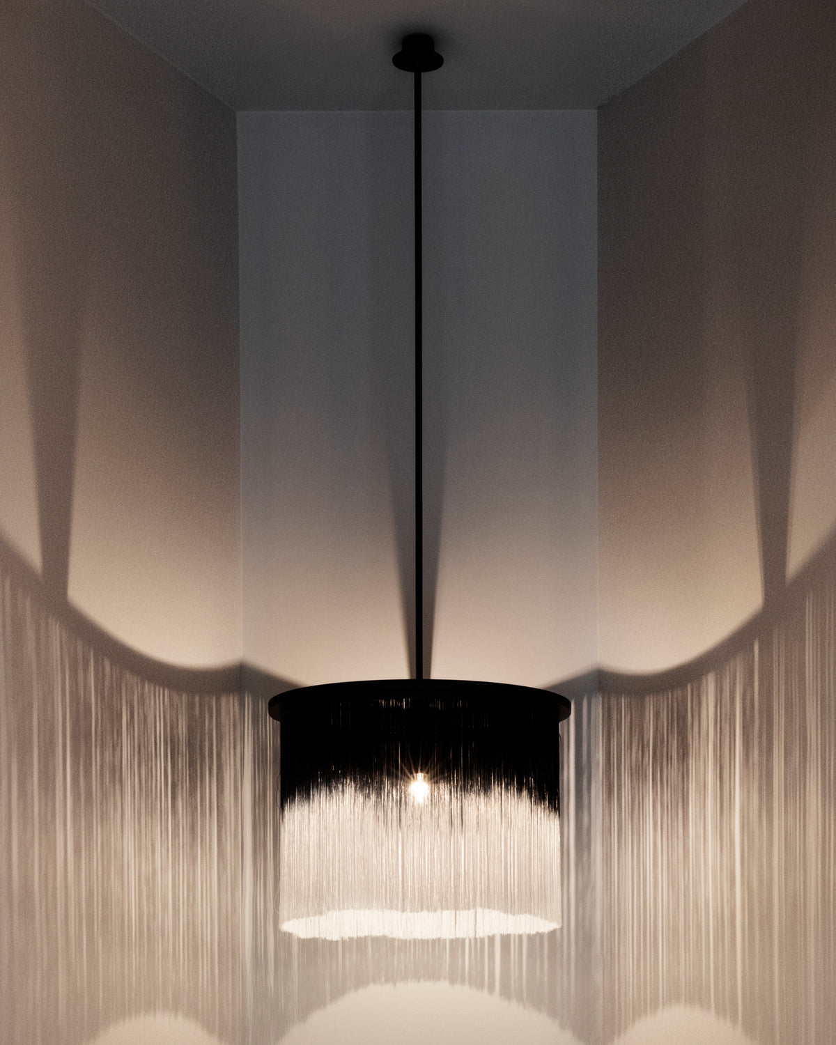 Ann Demeulemeester - Ann Demeulemeester - Hanglamp + Verlengtuk Zwart Wit Wong
