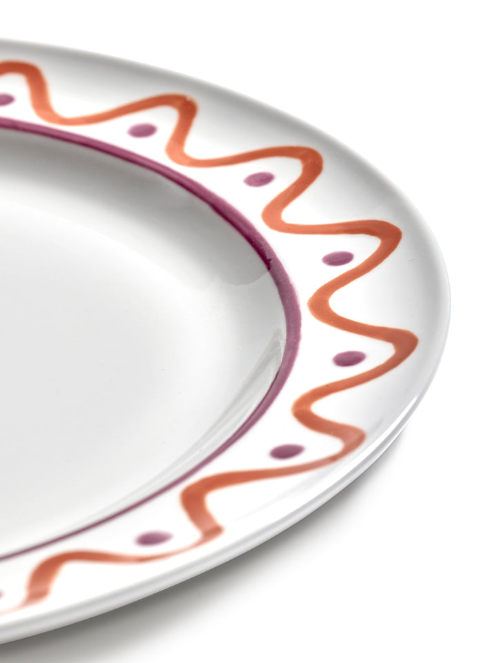 Serax - Marie Michielssen - Dinerbord Paars Oranje Charly - Set van 2
